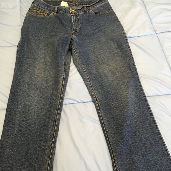Zena Gold Bling Plus Size Stretch Denim Jeans 16 W - Picture 3 of 3